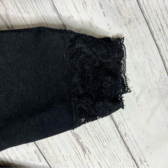Lane Bryant Black Control Top Lace Leggings Size C/D - Picture 10 of 11